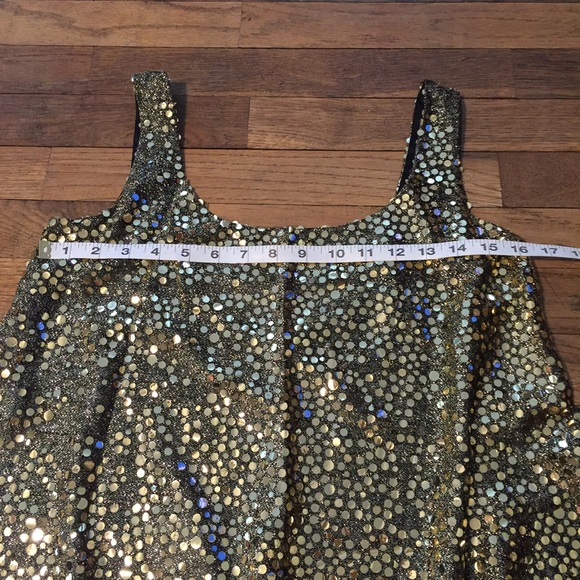 Vintage gold sparkle dress - Picture 5 of 6